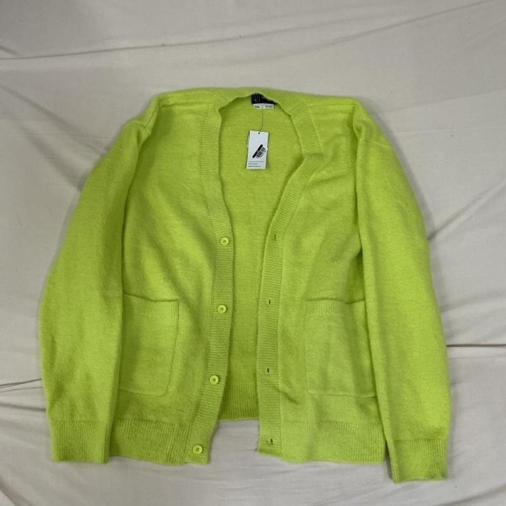 Brand new with tags Original Use neon lime green cardigan in size XXL